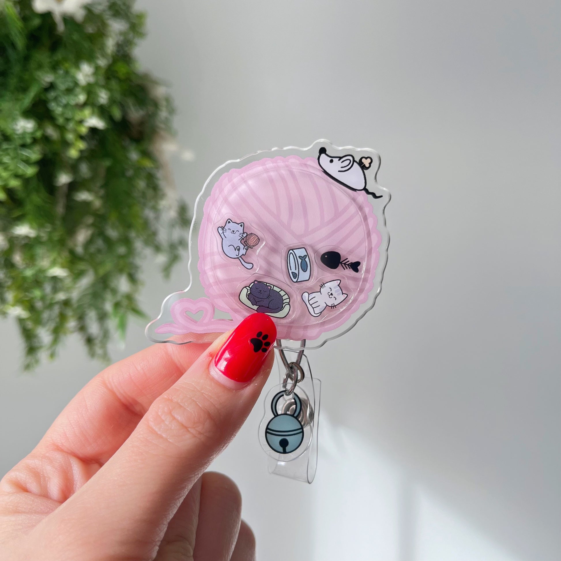 Yarn Shaker Badge Reel – Her Cat & Co