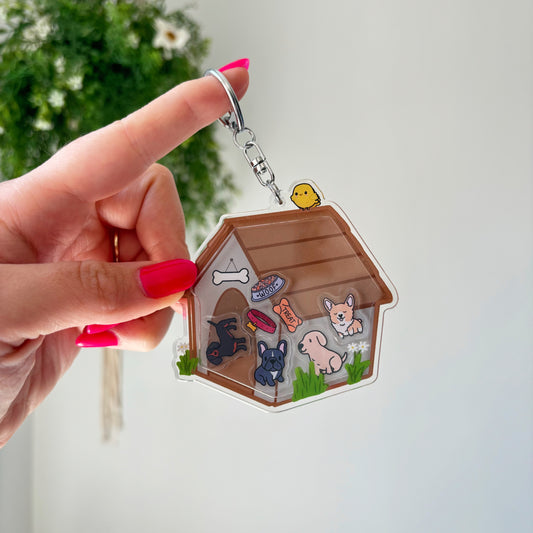 Dog House Acrylic Keychain